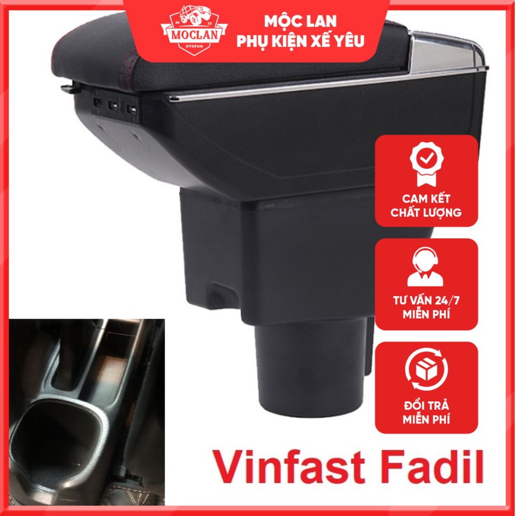 Hộp tỳ tay ô tô cao cấp Vinfast Fadil tích hợp 7 cổng USB