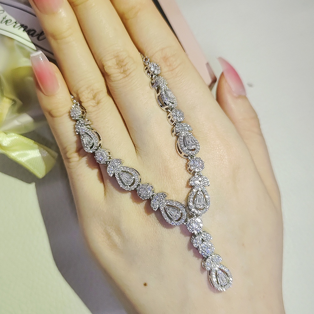 Dây Chuyền Đính Đá Zircon Phong Cách Âu Mỹ Thời Trang Cho Nữ