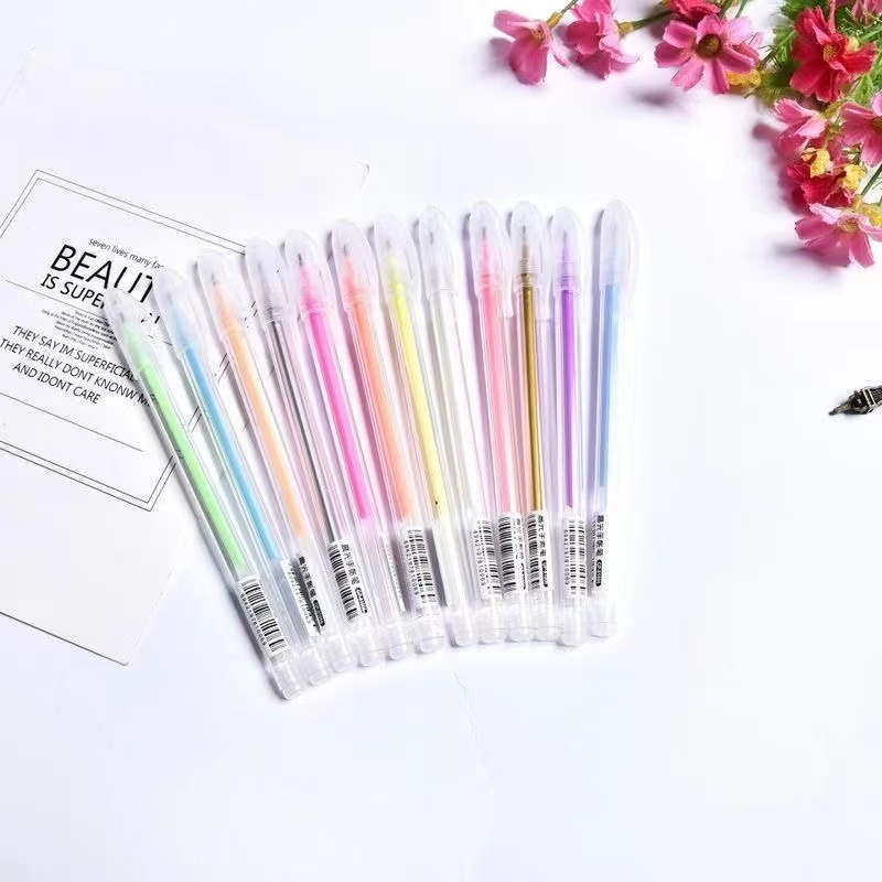 HASHIDUN  Bút Mực gel Ngòi 0.6 Inch Màu Đen Dùng Vẽ Tranh DIY Cho Học Sinh