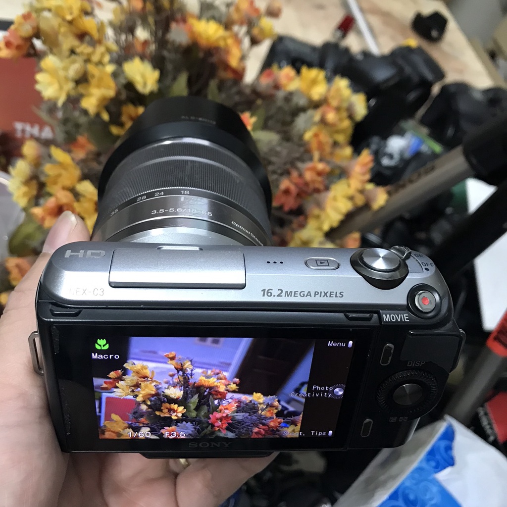 Máy ảnh sony nex C3 kèm ống kính 18-55