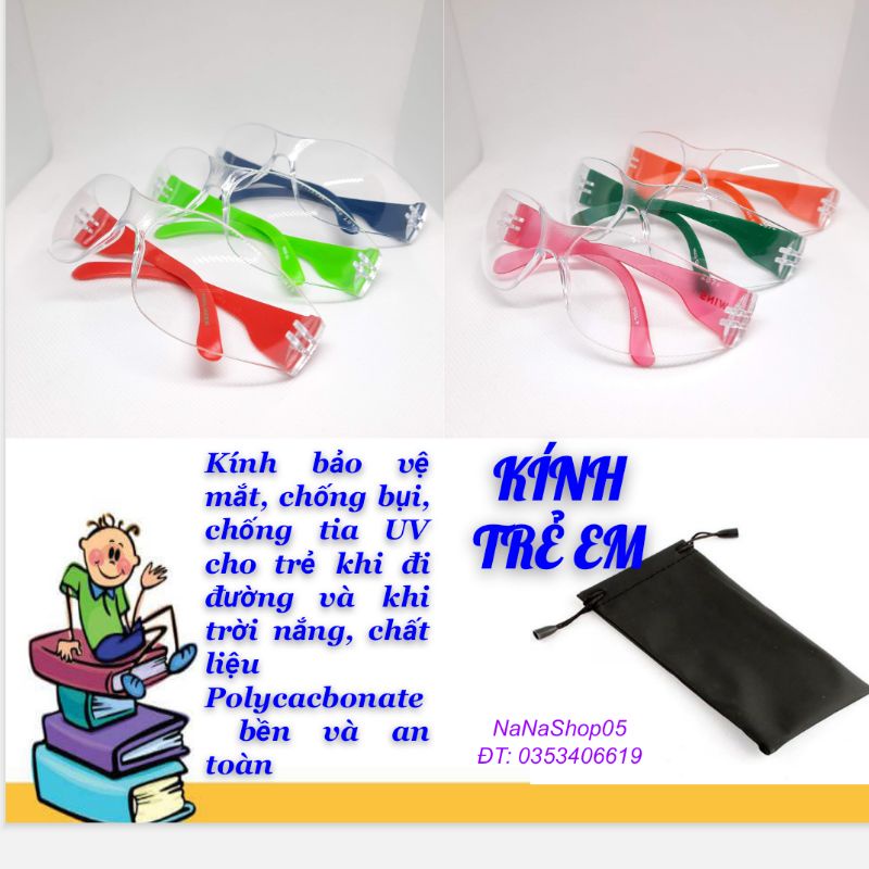 Kính bảo hộ đi đường cho trẻ UV 400 chống trầy