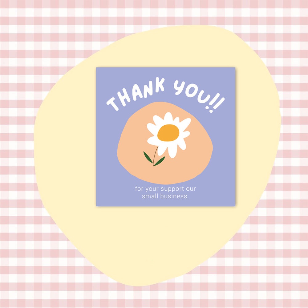 Card cảm ơn, thiệp cảm ơn, card thank you họa tiết đáng yêu, màu sắc tươi sáng nhiều mẫu