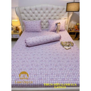 BỘ DRAP THUN SIÊU LẠNH LỤA LATICO THÁI LAN CAO CẤP MỚI (ÔM KHOÁ KÉO)