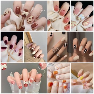 Móng giả nailbox thiết kế cao cấp móng ngắn dễ thương tặng keo dũa chọn size