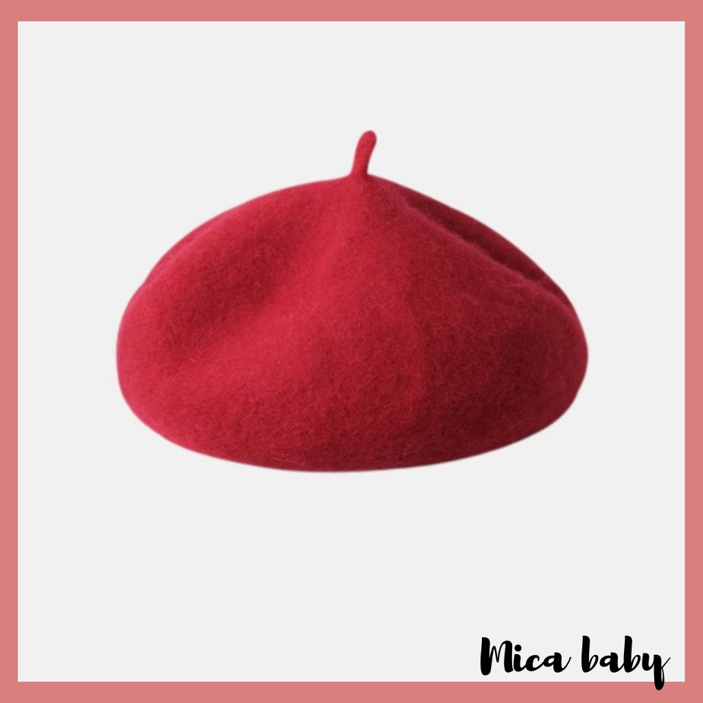 Mũ nồi dạ trơn chất liệu cao cấp cho bé từ 4-12 tuổi MN62 Mica baby