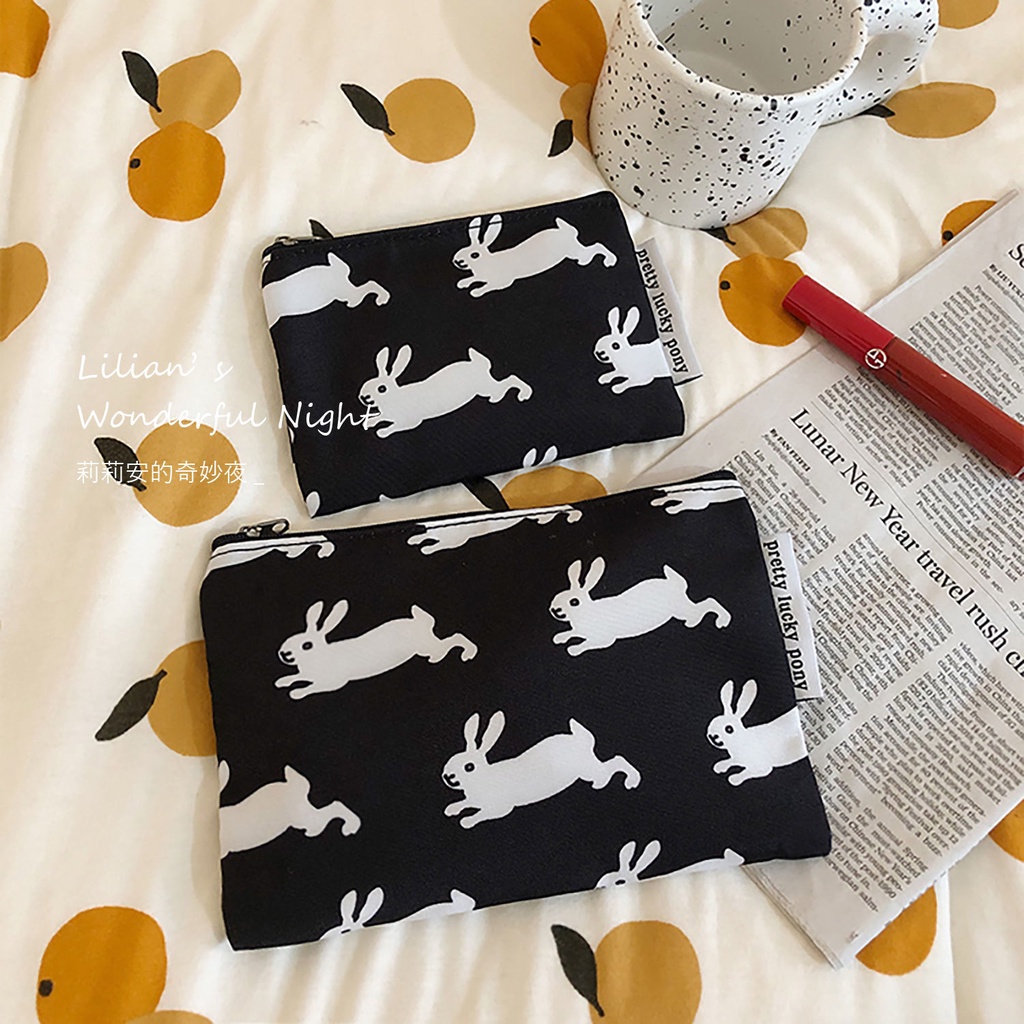 Túi Đựng Bút Chì In Hình Thỏ Pony Phong Cách Hàn Quốc Cho Học Sinh