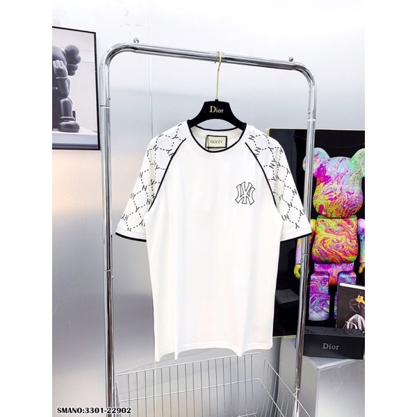 Áo Phông Nam NY Viền Tay Cao Cấp - Áo Thun Nam Thêu NY Vải Mịn