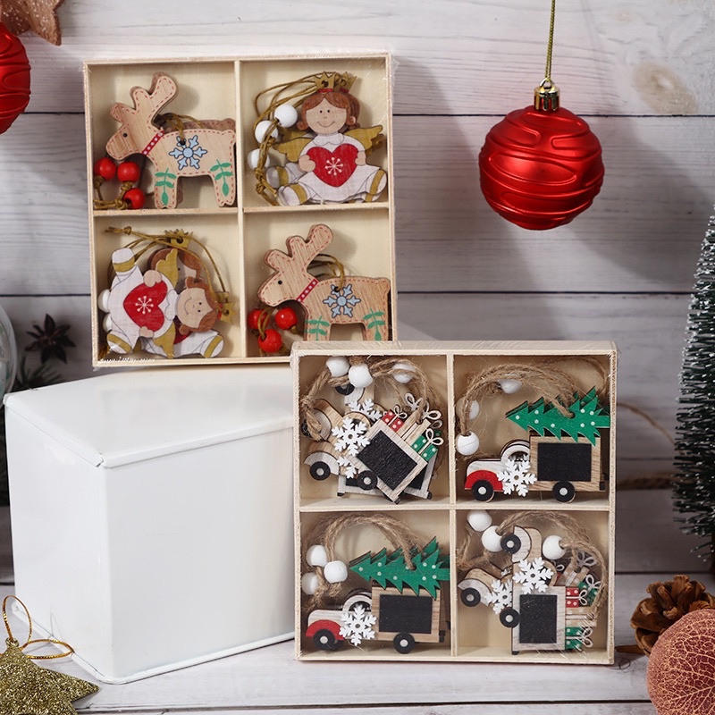 phụ kiện trang trí cây thông noel 2023, móc gỗ handmade treo cây thông giáng sinh 2023 Nguyễn Gia group Cao Đạt q5