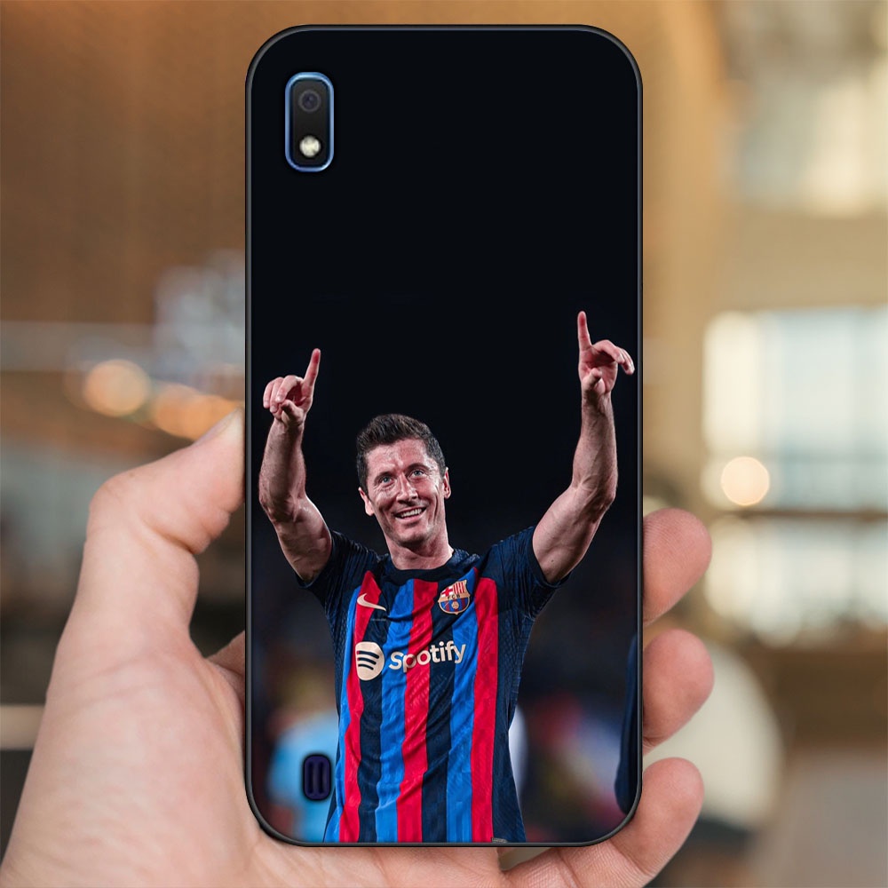 Ốp lưng Samsung A10 viền đen in hình Lewandowski Barcelona Bayern Munich