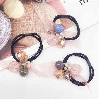 Dây Buộc Tóc Đính Pha Lê Co Giãn Thời Trang Dành Cho Nữ