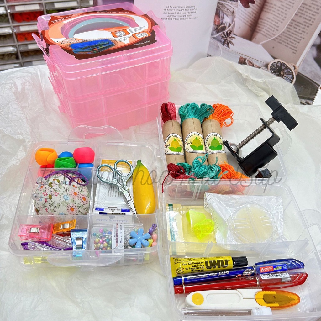 Hộp Đựng Dụng Cụ 18 Ngăn Có Thể Tách Rời 4 Màu Để Lựa Chọn