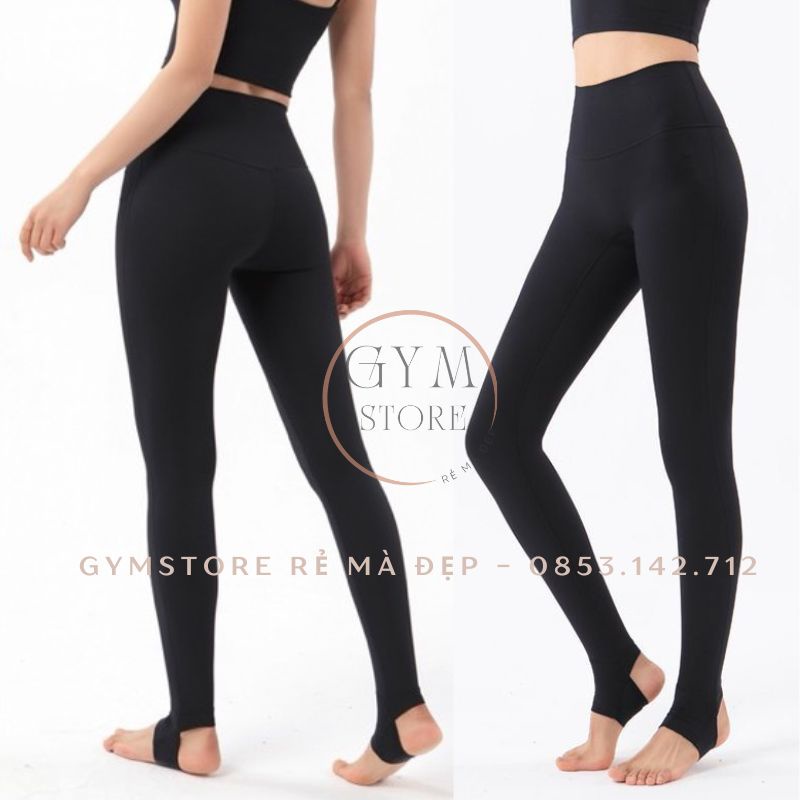 Quần Legging Cạp Cao Nâng Mông Thể Thao Nữ Tập Gym Yoga Thun Poly Bột Đai Gót 𝐆𝐘𝐌𝐒𝐓𝐎𝐑𝐄 RẺ ĐẸP 911
