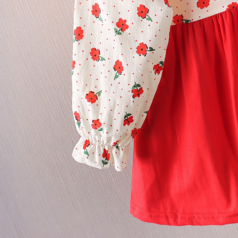 Đầm Tay Dài Thời Trang Năm Mới Xinh Xắn Dành Cho Bé Gái 0-4 Tuổi