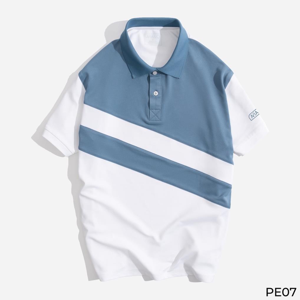 Áo Thun Nam Kiểu Dáng Polo Ngắn Tay Phối Màu Kẻ Ngang Thời Trang AVIANO ❕