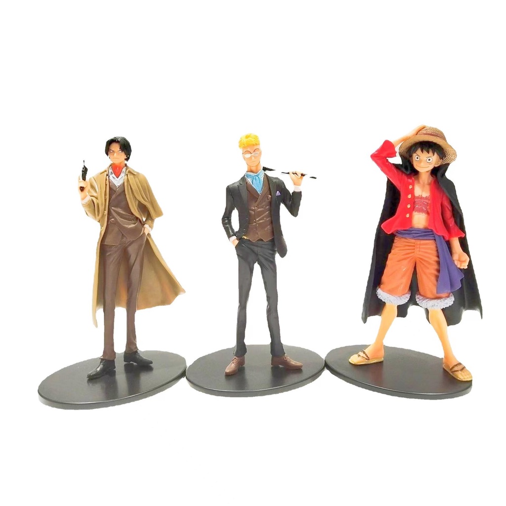 Mô Hình One Piece ACE, Luffy, Sabo, Sanji, Marco Đứng Siêu Nét (no box)