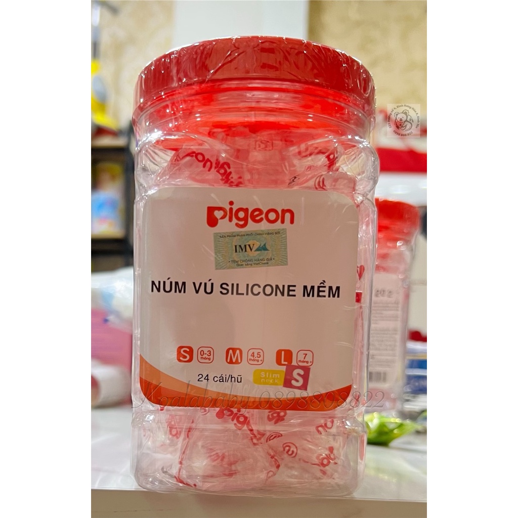 Núm ti Pigeon Sillicon cổ hẹp Siêu mềm đủ size S-M-L