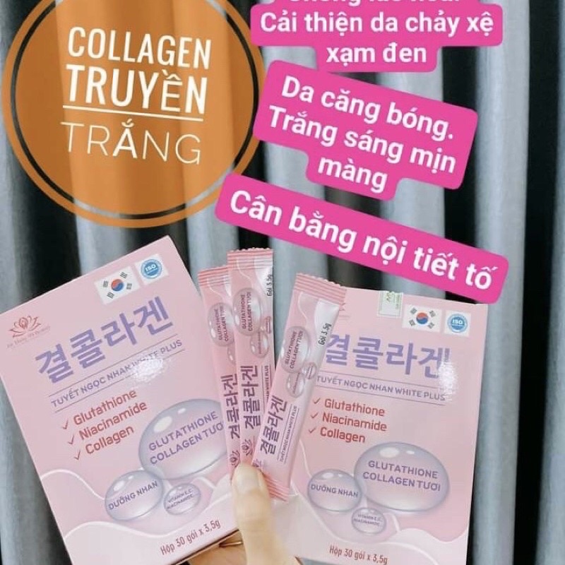 Tuyết ngọc nhan WHITE PLUS - Collagen truyền trắng ( hộp 30 gói )
