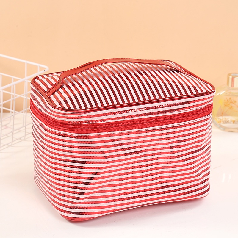 Túi Đựng Mỹ Phẩm Thời Trang Họa Tiết Sọc Dễ Thương