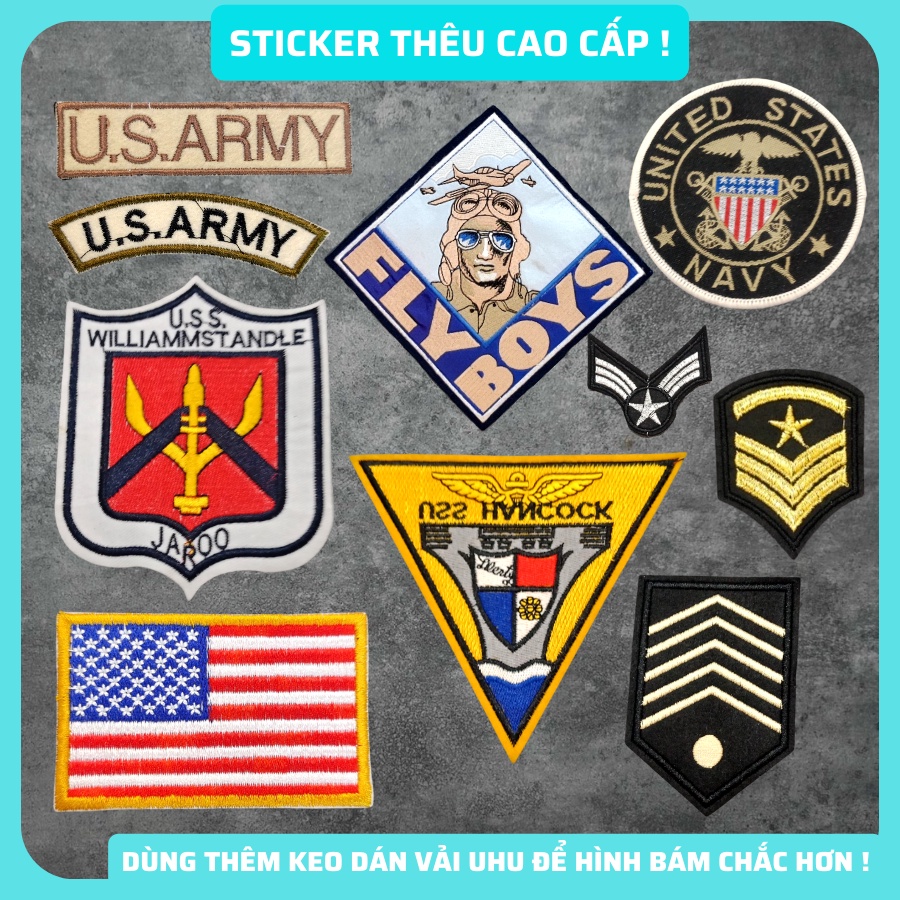 Phụ kiện trang trí áo thun: Logo Sticker ủi áo, Patch Ủi Quần Áo,BALO, quần jogger, miếng dán quần áo, miếng vá quần áo