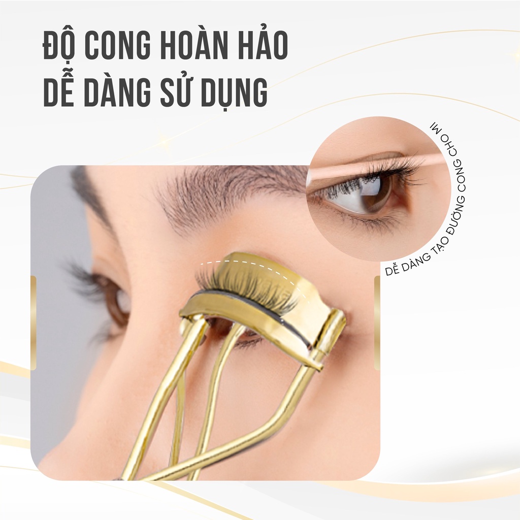 Kẹp bấm mi HABARIA 3D giúp mi cong dài đều, thiết kế chuyên dụng êm ái không bị gãy mi, rụng mi