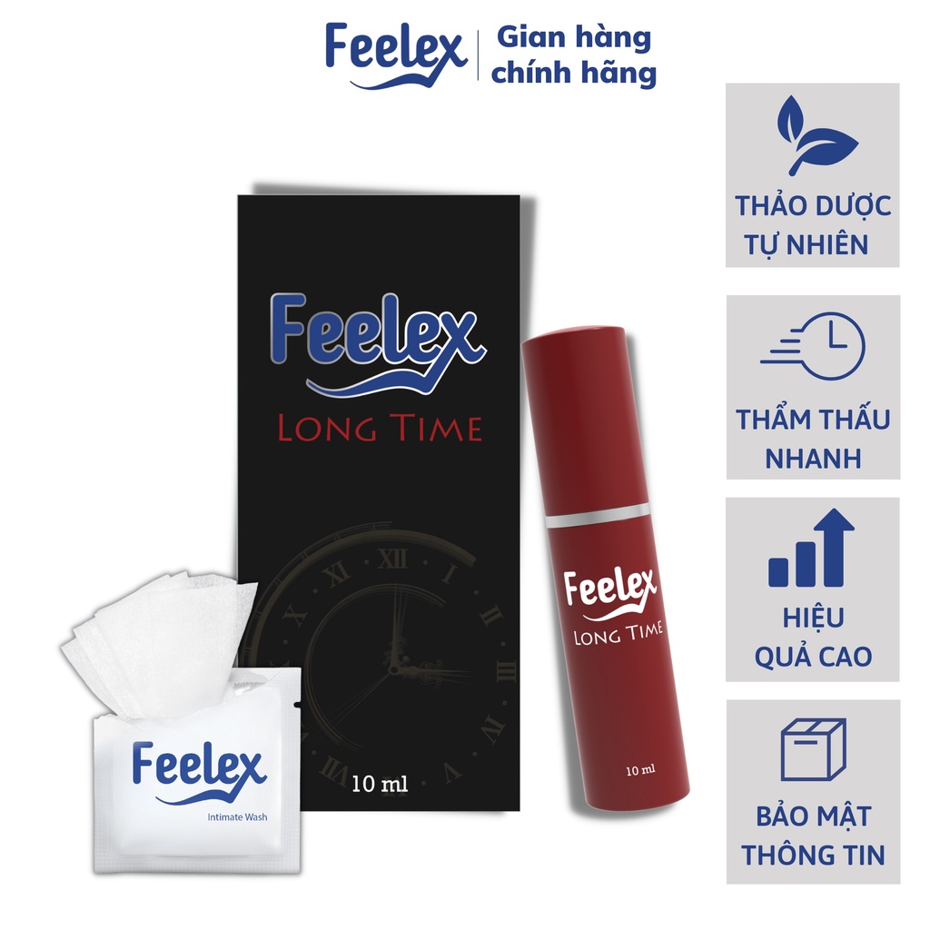 Bộ sản phẩm Feelex Long Time hỗ trợ kéo dài thời gian quan hệ, chống xuất tinh sớm cho nam giới