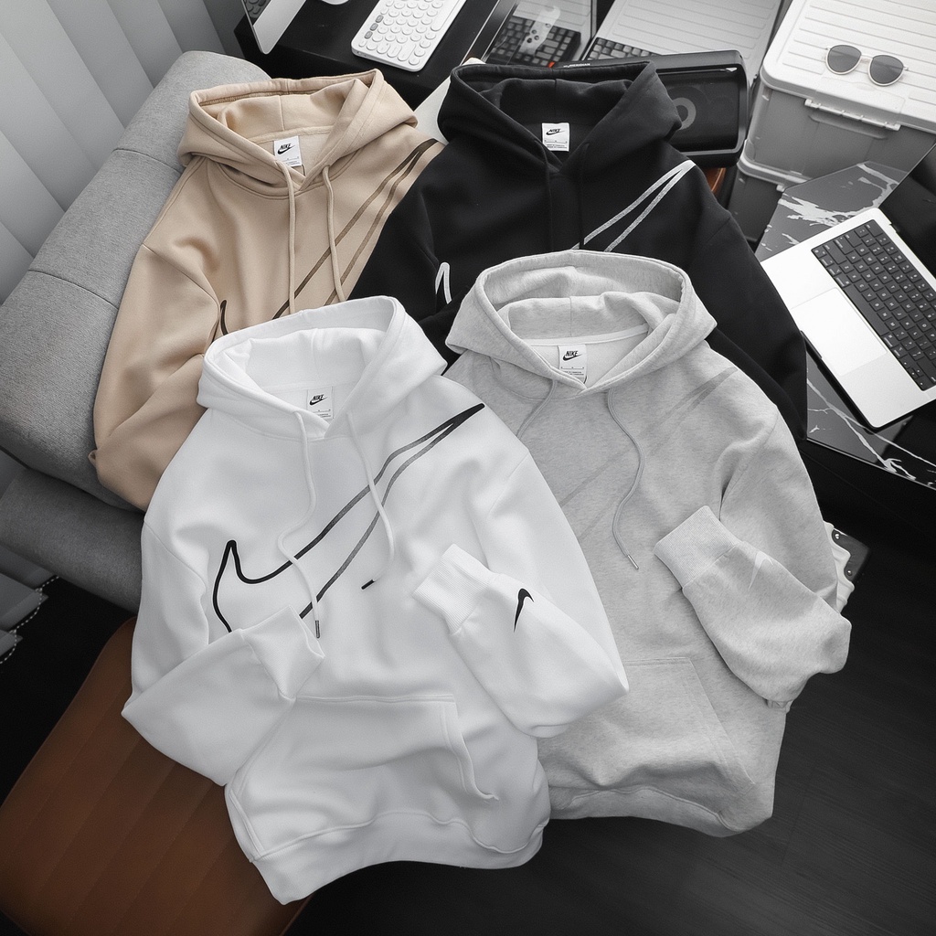 Áo hoodie thể thao chất nỉ bông dày mịn, phối logo cực chất N012