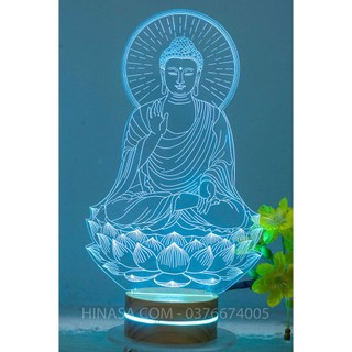 Đèn Phật Thích Ca 16 màu cao 22cm