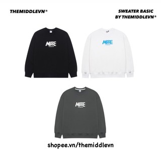 Áo sweater basic 3.0 themiddle unisex