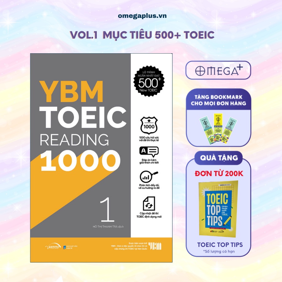 Sách - YBM TOEIC Reading 1000 - Vol 1 (YBM Actual Toeic Tests RC 1000)