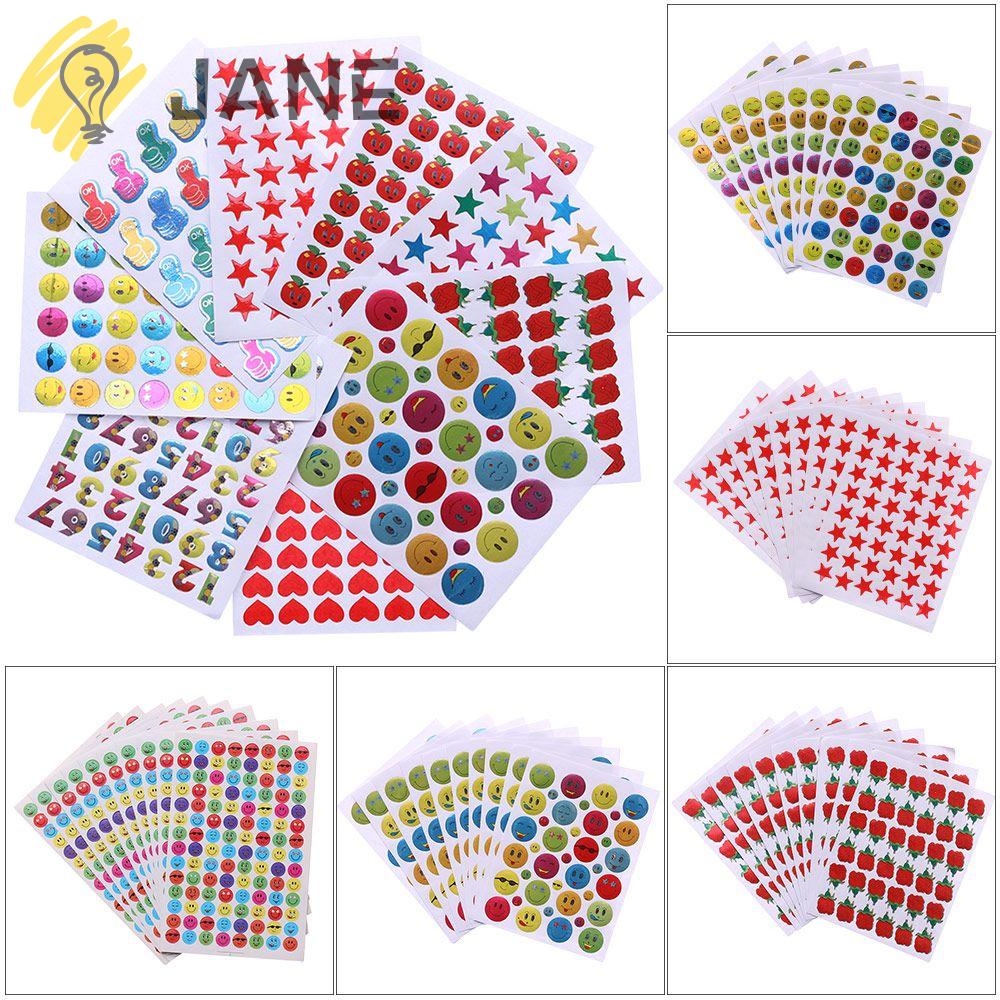 Set 10 Tấm Nhãn Dán Hình Mặt Cười Cho Bé