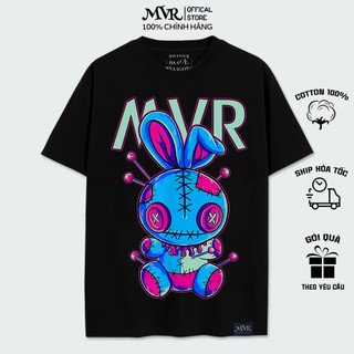 Áo Thỏ Rabbit Bunny Purple Blue Mvr Unisex Nam Nữ Form Đẹp Thun Cotton Dày Mát