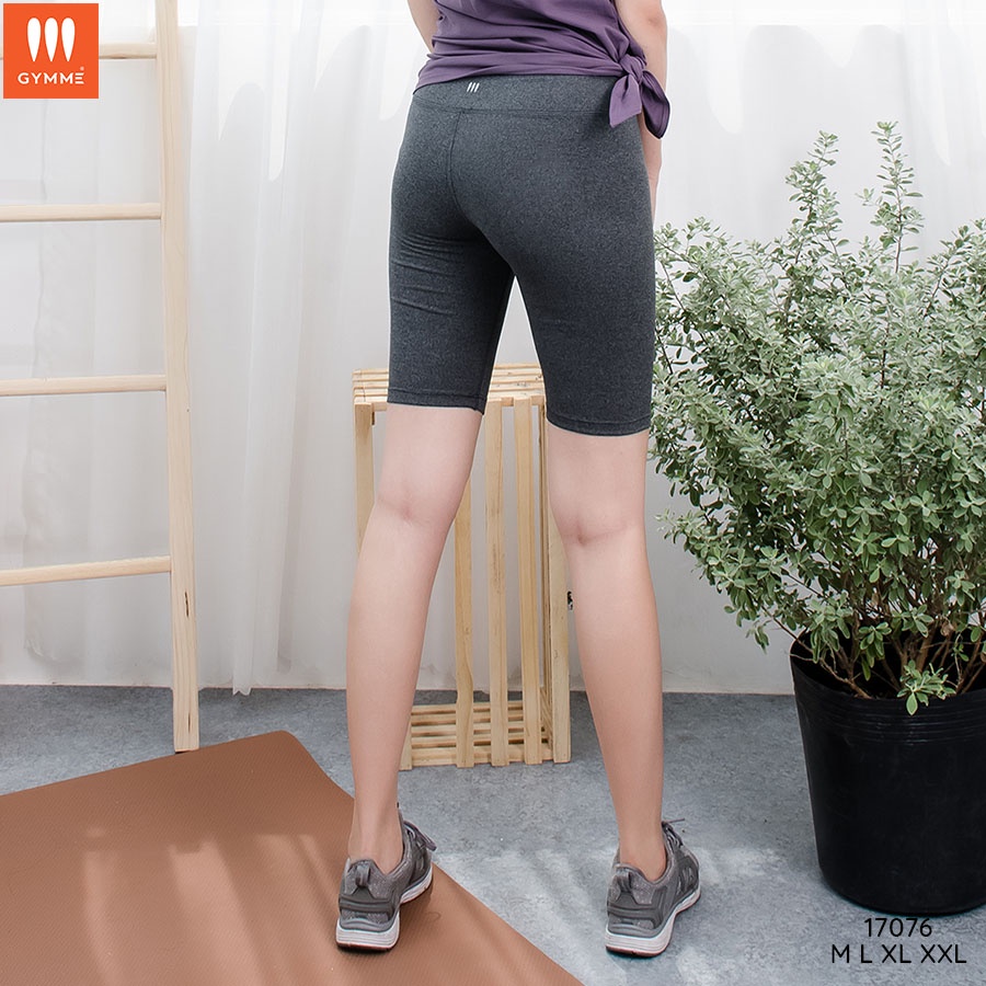 Quần tập gym yoga nữ gymme  lửng cạp cao nâng mông form thể thao ôm sát dáng slimfit - 17076