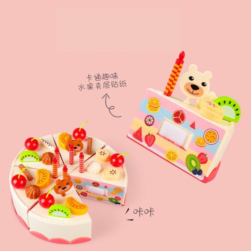 Đồ Chơi Bánh Sinh Nhật, Bánh Kem Cho Bé 85 Chi Tiết Kèm Hiệu Ứng Âm Thanh Ánh Sáng Tạo Cảm Giác Chân Thực