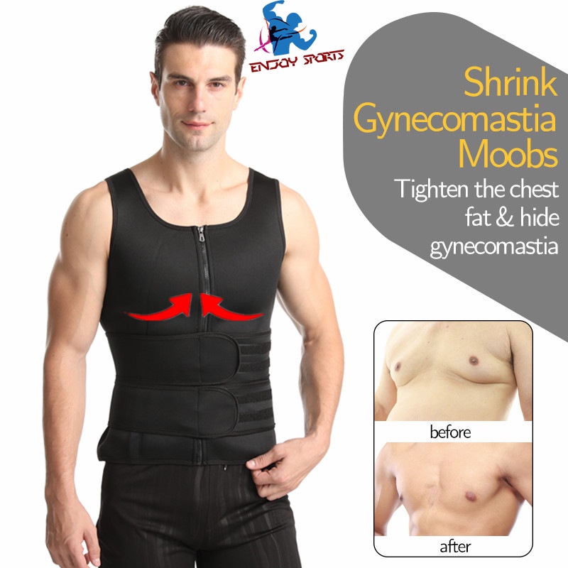 Áo Điều Áp Nam Mồ Hôi Đốt Cháy Mỡ, Định Hình Cơ Thể Đai Thể Thao Bụng Đai Eo Cao Su Dành cho nam