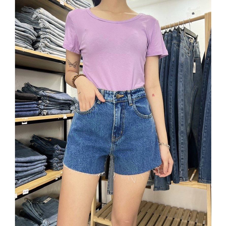 Quần Short Jeans (Quần Bò Đùi ) Cotton Nữ Form Lưng Cao Màu Các Màu Thời Trang - Rede Jeans VNXK
