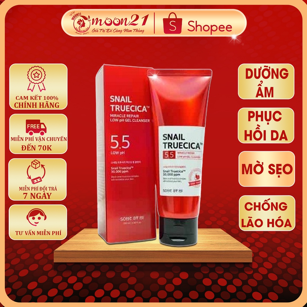 Sữa Rửa Mặt Ốc Sên Some By Mi Dưỡng Ẩm Phục Hồi Tái Tạo Xóa Sẹo Mụn Some By Mi Snail Truecica ốc sên 100ml Hàn Quốc