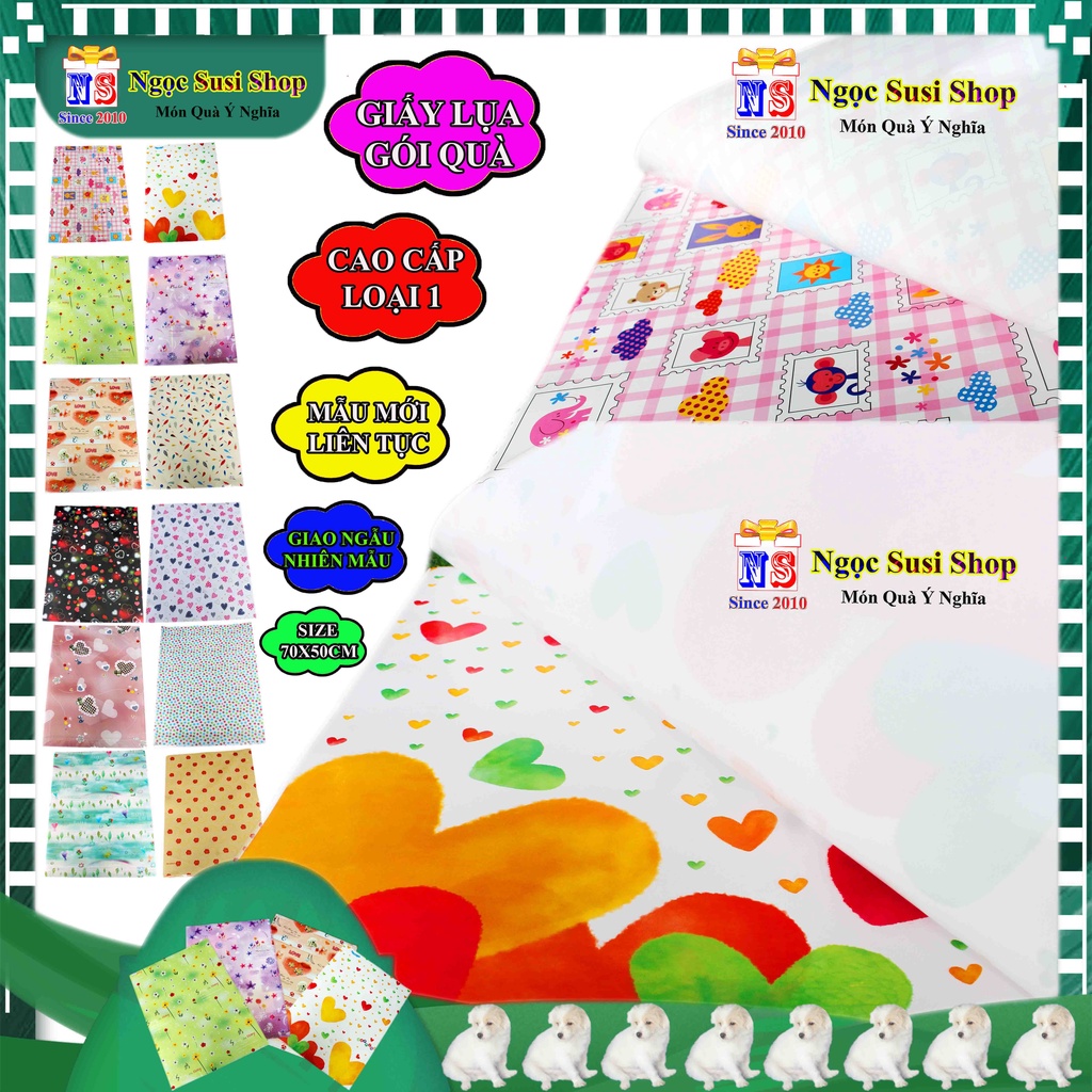 GIẤY GÓI QUÀ LỤA LOẠI TỐT SIZE 70X50CM DÙNG ĐỂ GÓI HỘP QUÀ TRANG TRÍ SIÊU ĐẸP - GIẤY GÓI QUÀ CAO CẤP