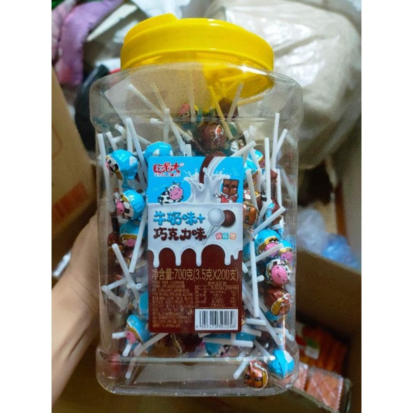 Sỉ 1 hộp 200cây kẹo mút mini Mix các vị trái cây cho bé