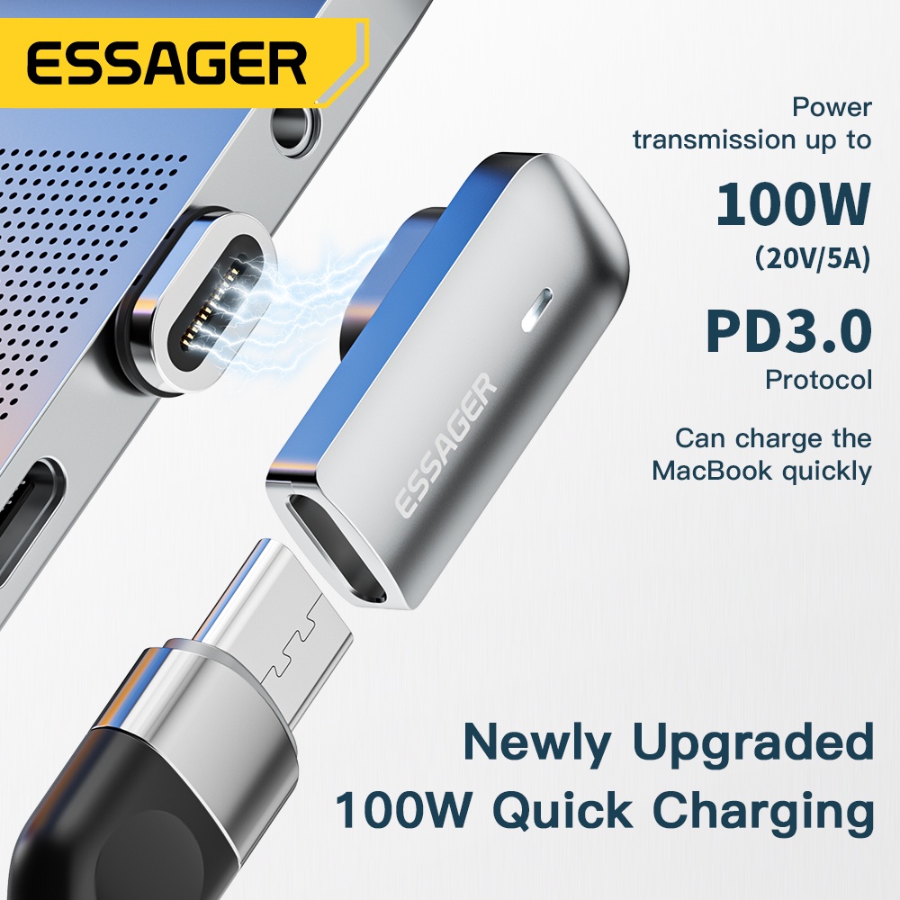 Essager Đầu Chuyển Đổi Type-C Sang USB 3.1 10Gbp / s PD3.0 100W Sạc Nhanh Tiện Dụng