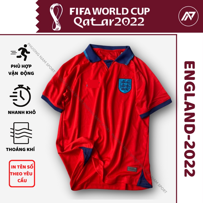 Áo đá bóng đội tuyển ANH WC 2022 hàng thái cao cấp loại 1 size Châu âu