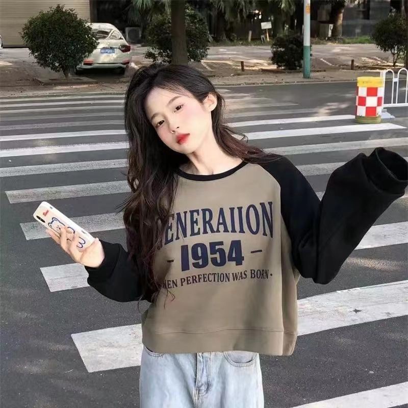 Áo Thun Tay Dài Dáng Rộng Phong Cách Hàn Quốc Thời Trang Xuân Thu Mới 2022