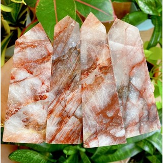 Trụ đá Thạch anh thiên nhiên Fire Quartz, Đá thạch anh bao thể Hermatite