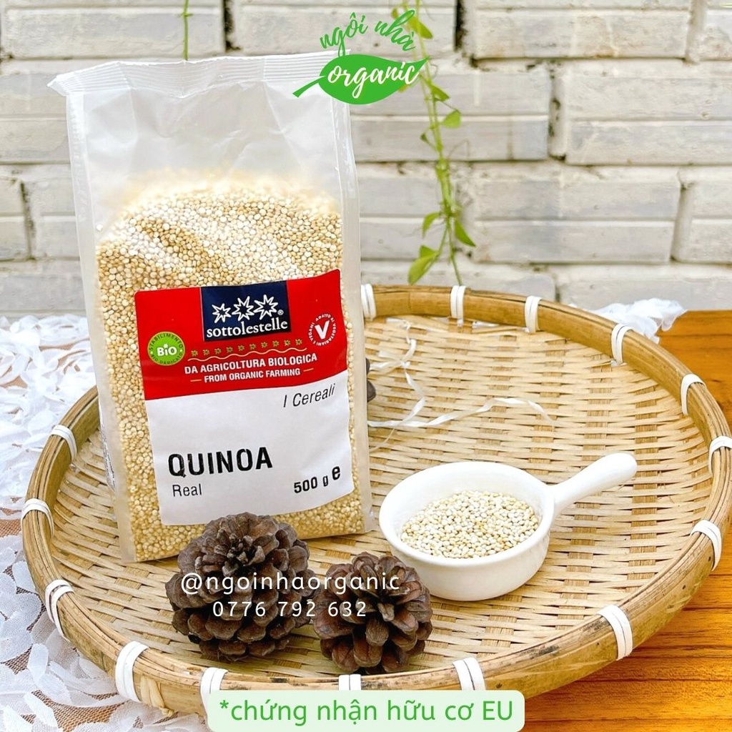 Hạt Diêm Mạch Trắng Hữu Cơ Sottolestelle Organic Quinoa Real