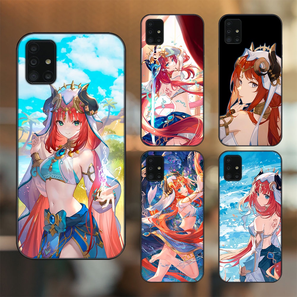 Ốp lưng Samsung A51, A71 viền đen in hình Nilou Genshin Impact
