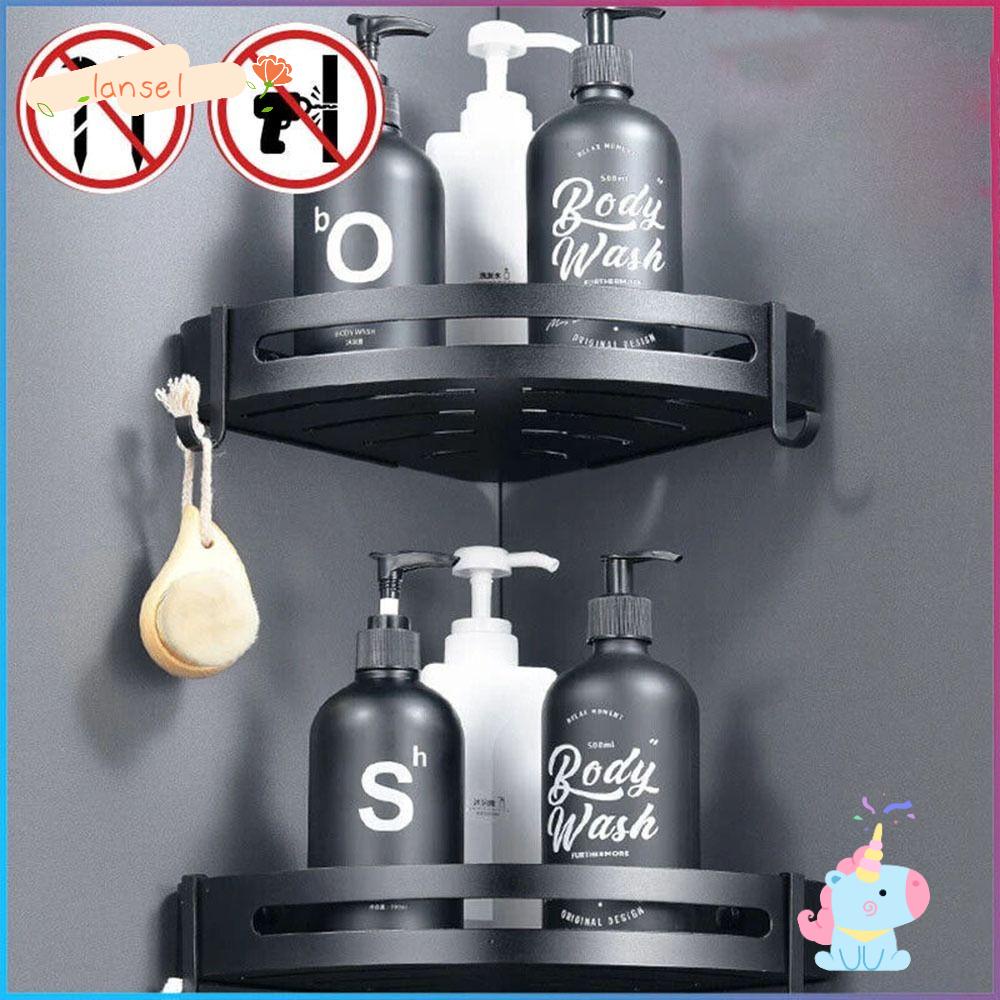 Giá Đựng Đồ Dùng Gắn Tường Không Cần Khoan Lỗ Thoát Nước Tiện Dụng Cho Nhà Tắm