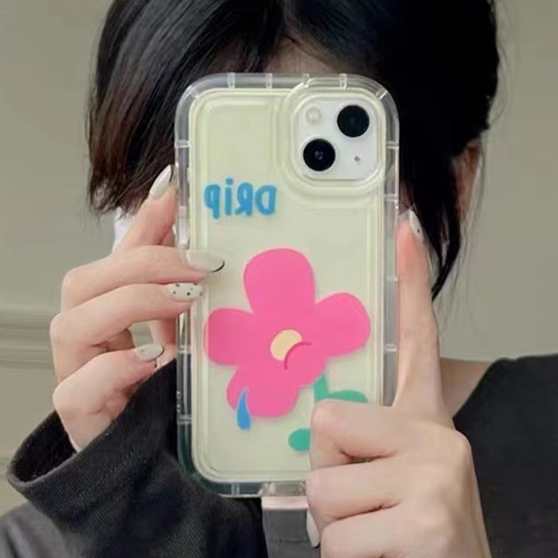 Ốp Điện Thoại TPU Dẻo Trong Suốt Họa Tiết Hoa Xinh Xắn Chống Sốc Cho IPhone 14 13 12 11 Pro X XR XS Max 6 6S 7 8 Plus