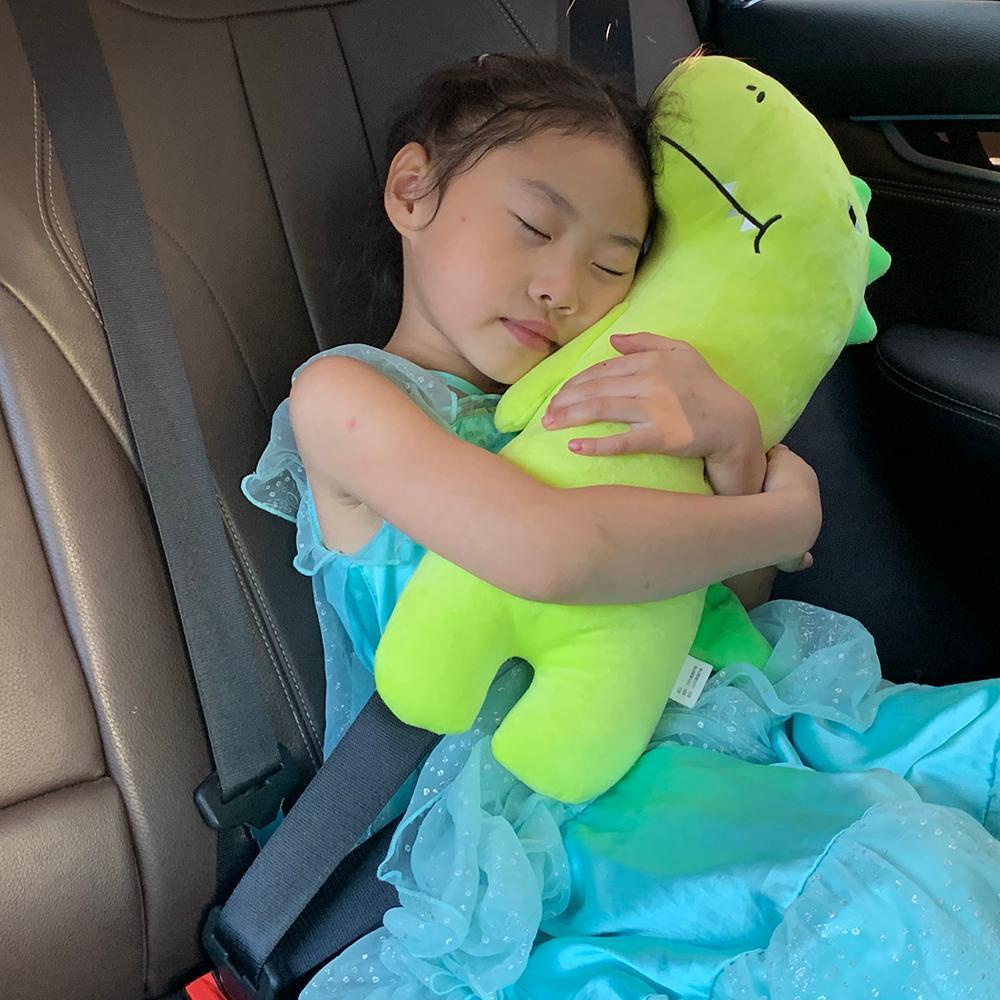 MYRONGVN Gối Tựa Vai Gắn Dây Đai An Toàn Xe Hơi Họa Tiết Hoạt Hình Dễ Thương Cho Bé