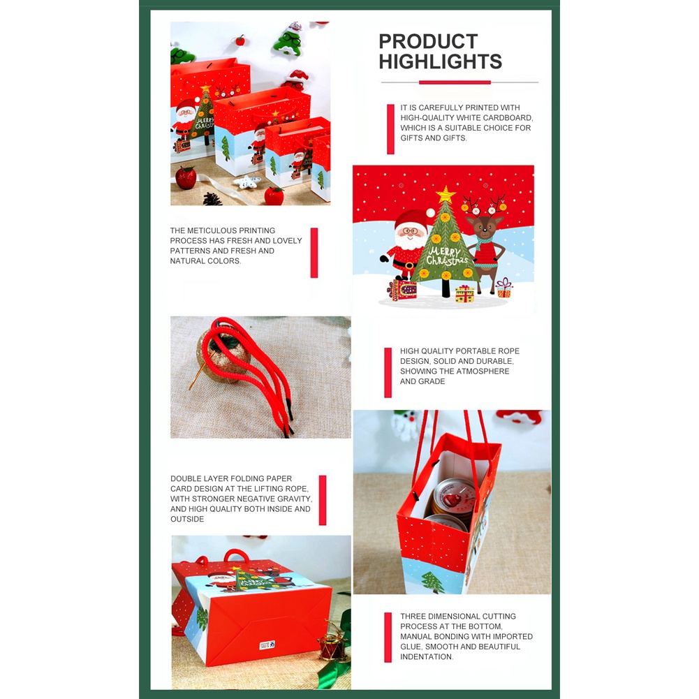 Túi Quà Giáng Sinh Túi Quà Trẻ Em Túi Đóng Gói Túi Xách Túi Bao Bì Sinh Nhật Túi Đựng Quà Túi Xách Túi Giấy