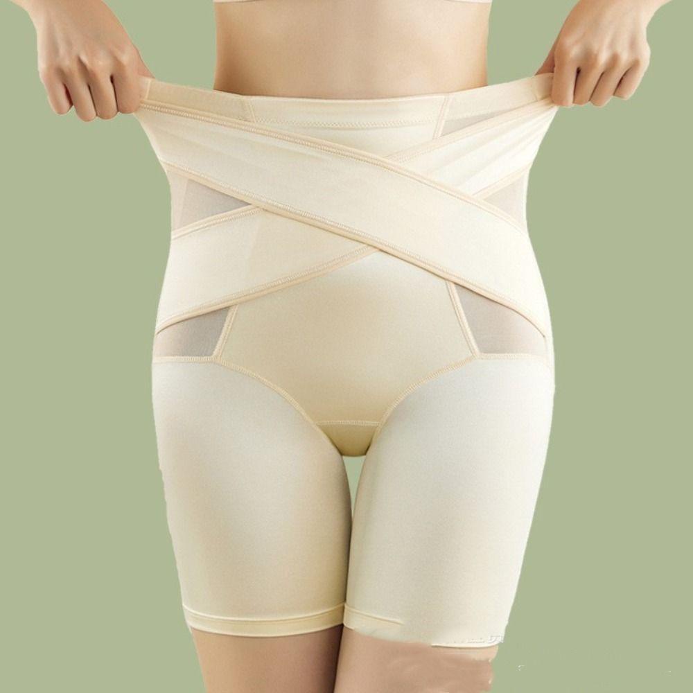 FALLFORBEAUTY Quần Lót Dây Chéo Lưng Cao Thoáng Khí Định Hình Bụng Cho Phụ Nữ Sau Sinh