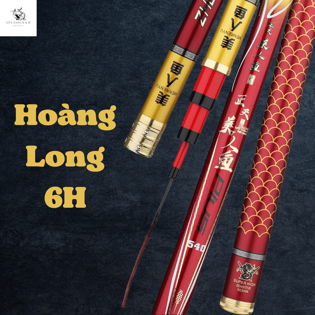 Cần Câu Đài Hoàng Long 6H -19i, Cần Câu Tay Chính Hãng ZTYL, Tặng Kèm 1 Ngọn Phụ Siêu Khoẻ - Hoàng Sơn Fishing